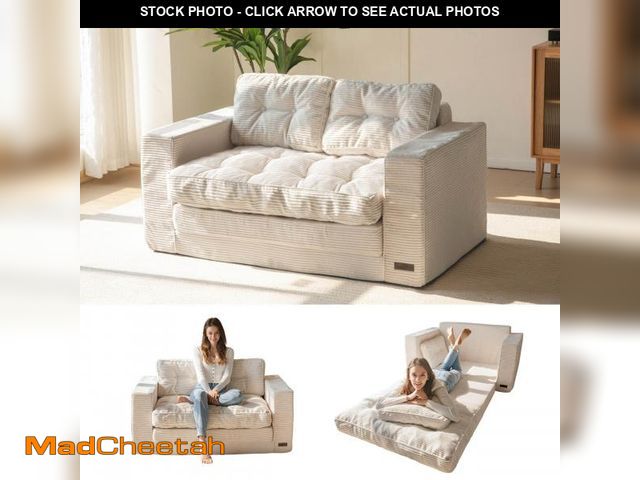 Lot 74-12514649 - *SEE DETAILS* MAXYOYO Convertible Sofa Bed, Pull Out Loveseat Sleeper Sofa, 2 in 1 Folding Couch Bed...