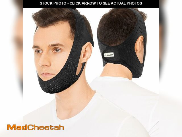 Lot 74-12503886 - OHELEEP Anti Snore Chin Strap for CPAP Users, Snore Stopper Adjustable, Chin Strap for Sleeping Comf...