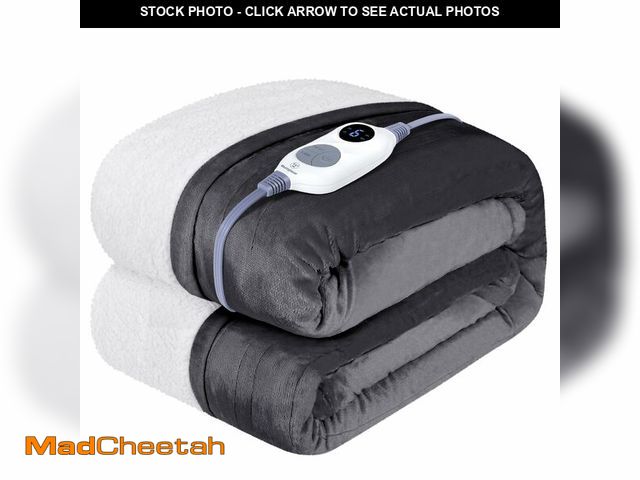 Lot 74-12979696 - Westinghouse Heated Throw Blanket, Soft Flannel to Sherpa Electric Throw with 6 Heating Levels, 2-10...