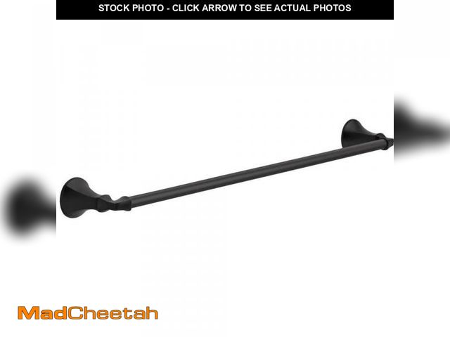 Lot 74-12365013 - Delta Ashlyn 24 in. Wall Mount Towel Bar Bath Hardware Accessory in Matte Black - UNUSED