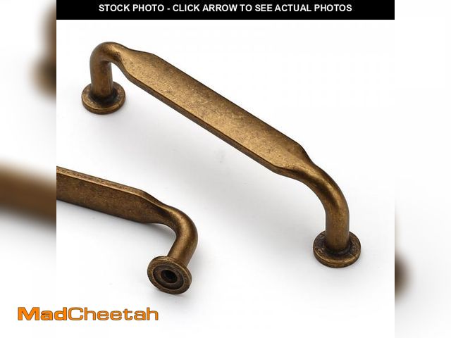 Lot 74-12303512 - Asidrama 10 Pack 3.75 Inch(96mm) Antique Brass Kitchen Cabinet Handles, Cabinet Pulls Vintage Retro ...