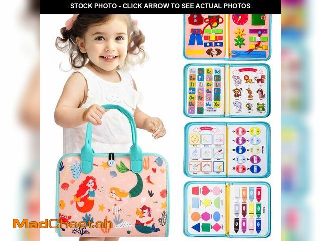 Lot 74-14273019 - Teefrye Toddler Busy Board Montessori Toys for Toddlers 1-3 Year Old Educational Activity Book Board...