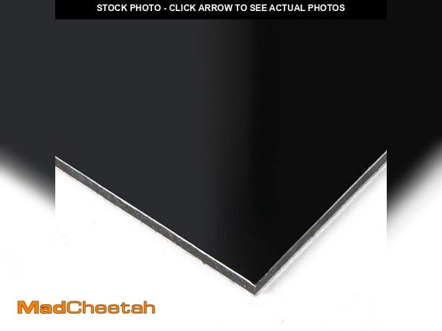 Lot 74-14375445 - 24 in. x 24 in. x 5/8in. Thick Aluminum Composite ACM Black Sheet 16 pieces - USED