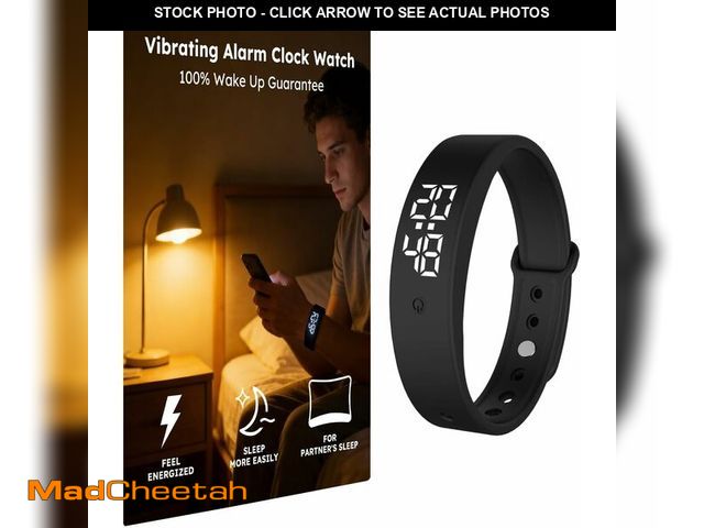 Lot 74-14357089 - RITHEM Vibrating Alarm Clock Watch for Heavy Sleepers, Silent Wake Up Bracelet &amp; Smart Wristband...
