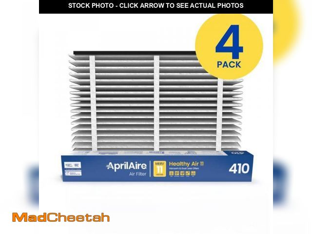 Lot 74-12090473 - AprilAire 410 16 in. x 25 in. x 4 in. MERV 11 FPR 12 Pleated Filter For Air Cleaner Models 1410/1610...