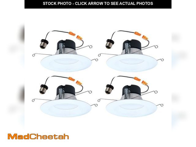 Lot 74-12868739 - HALO LT 5/6 in. Integrated LED Recessed Light Trim Retrofit Module with Baffle Trim 5CCT 750lm (4-Pa...