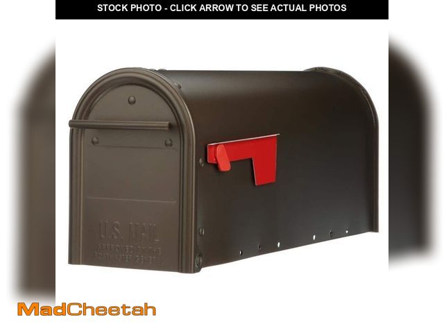 Lot 74-13001387 - Architectural Mailboxes Franklin Bronze, Medium, Steel, Post Mount Mailbox - UNUSED