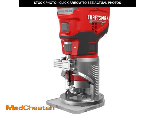 Lot 74-13623560 - CRAFTSMAN V20 Router Tool, Cordless, Variable Speed, Fixed Base Router with Depth Adjustment, Bare T...