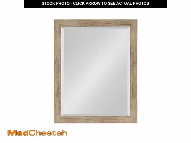 Lot 74-12632913 - DesignOvation Beatrice Framed Decorative Rectangle Wall Mirror, 21 x 27, Rustic Brown, Farmhouse Rec...