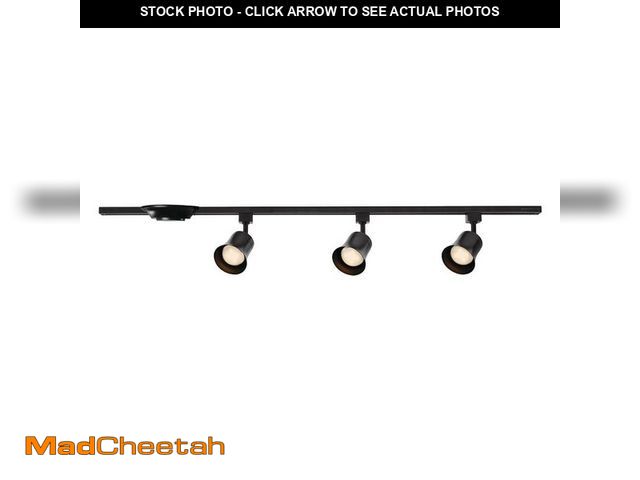 Lot 74-12674815 - Hampton Bay Black Integrated LED Linear Track Step Head Flared 3-Light - UNUSED