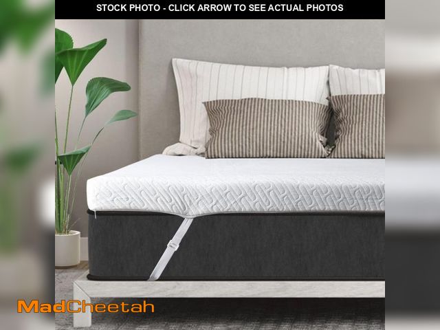 Lot 74-12511889 - VALUXE 4 Inch Gel Memory Foam Mattress Topper King Size High Density Cooling Pad Pressure Relief Bed...