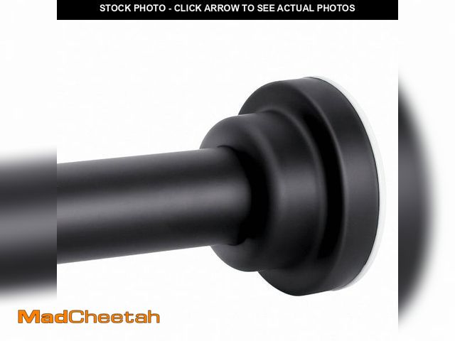 Lot 74-12493312 - Ktinnead Shower Curtain Rod 43-72 inches Matte Black, Never Rust and Non-Fall Down Spring Tension Cu...
