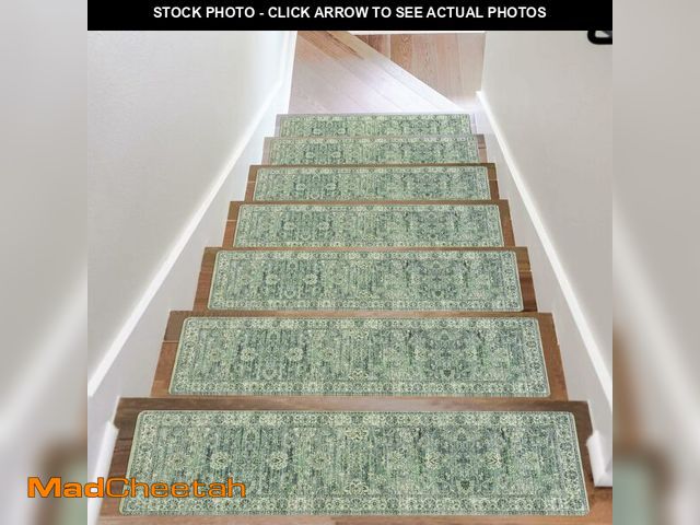 Lot 74-12440373 - OJIA Extra Non-Slip Stair Treads for Wooden Steps, 30"X8" Indoor Stair Runners Slip Resistant Stair ...