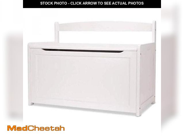 Lot 74-12399970 - Melissa &amp; Doug Wooden Toy Chest - White Furniture for Playroom Kids Toy Box, Wooden Box Storage ...