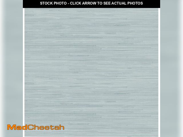 Lot 74-14067496 - NuWallpaper x Society Social Classic Faux Grasscloth Peel and Stick Wallpaper, Sky Blue - UNUSED