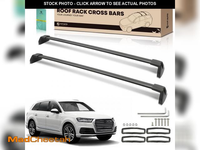 Lot 74-12152571 - YHTAUTO Car Roof Rack Cross Bar Compatible with Audi Q7 2016-2023 w/Naked Fixed Point, 165 Lbs Alumi...