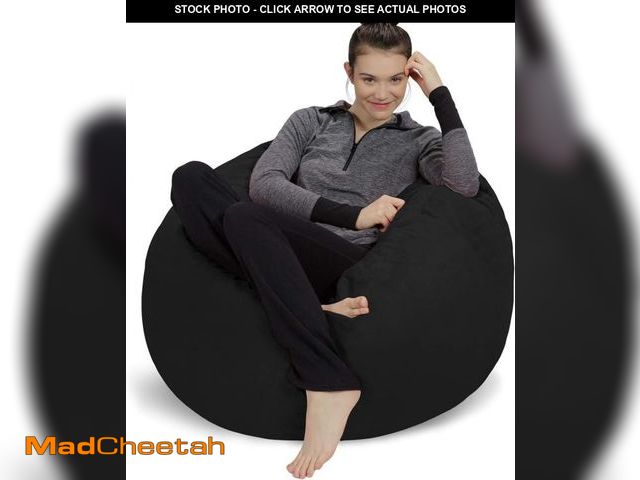 Lot 74-12210305 - Sofa Sack Bean Bag Chair Cover Only, for Adults and Kids, Without Filling Comfy Fluffy Round or Oval...