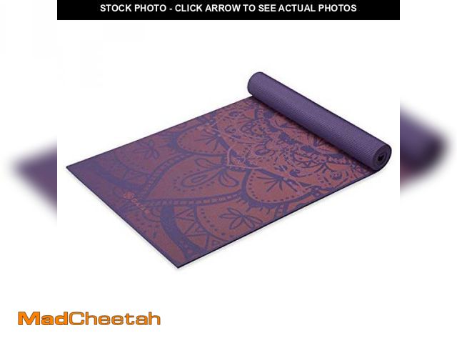 Lot 74-12367523 - Gaiam Yoga Mat Premium Print Extra Thick Non Slip Exercise &amp; Fitness Mat for All Types of Yoga, ...
