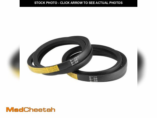Lot 74-14065937 - uxcell B56 V-Belts 56" Pitch Length, B-Section Rubber Drive Belt 2pcs - UNUSED