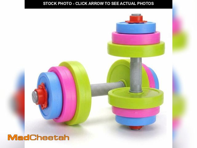 Lot 74-13716455 - Kids Workout Dumbbell Weights Set - Toddler Toy Gym Equipment for Pretend Play Lifting, Exercise &am...