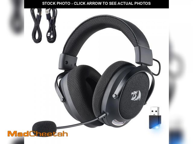 Lot 74-12051787 - Redragon H858 3-Mode Wireless Gaming Headset, 7.1 Surround Sound, 53 mm Drivers, Memory Foam Ear Pad...