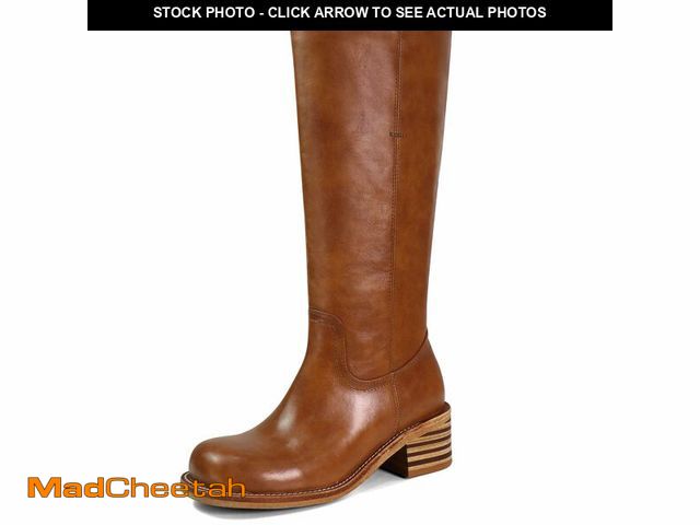 Lot 74-12608758 - VBDB Saddle Platform Knee High Boots for Women Square Toe Chunky Block Heel Long Boots Wide Calf Cam...