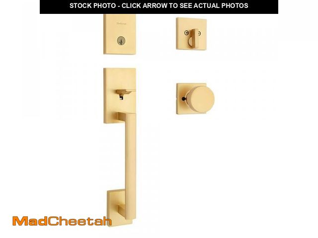Lot 74-12517176 - Kwikset San Clemente Single Cylinder Low Profile Door Handleset w/Square Pismo Knob featuring SmartK...
