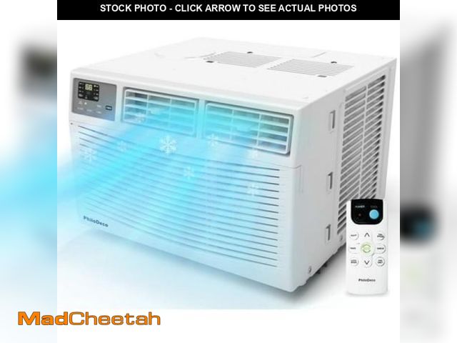 Lot 74-12156323 - PhiloDeco 10000 BTU Window Air Conditioner 450 Sq Ft. Intelligent AC  LED Display Screen  with Remot...