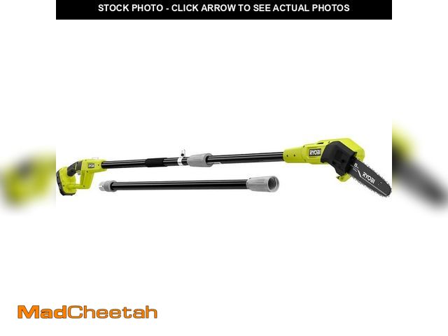 Lot 74-13678643 - RYOBI ONE+ 18V 8 in. Cordless Oil-Free Pole Saw with 1.5 Ah Battery and Charger - UNUSED