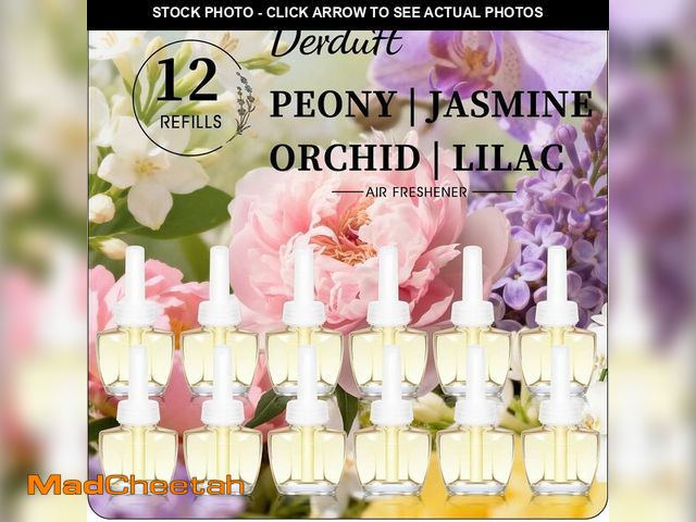 Lot 74-14354626 - Plug In Air Fresheners for Home, 12 Pack Ã¢â¬â Peony, Jasmine, Orchid, Lilac, Wall Plug in Refill...