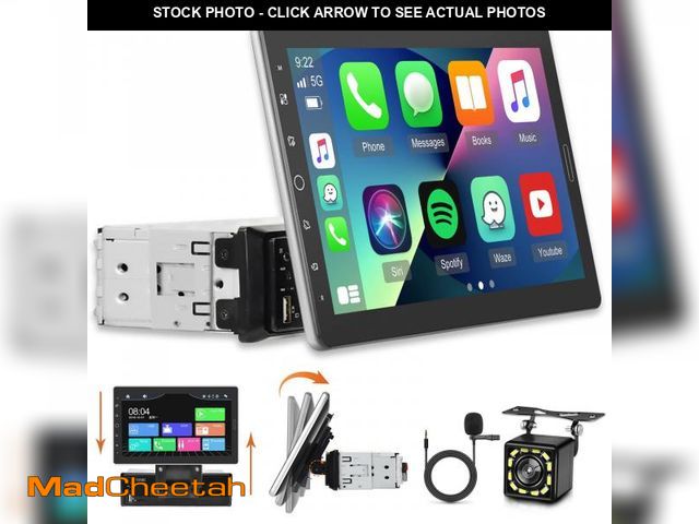 Lot 74-12431466 - 10.1 inch Single Din Car Stereo with CarPlay and Android Auto, 10 inch Touch Screen Radio with Mirro...