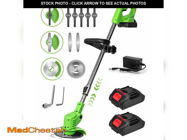 Lot 74-12667674 - YAHHU 21V Cordless 3-in-1 Weed Wacker, Trimmer, Edger &amp; Mower with Multi-Blade System for Effort...