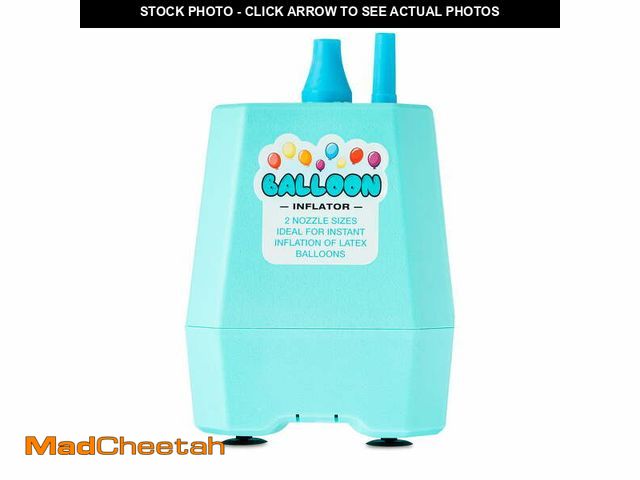 Lot 74-12859273 - 7" Blue Electric Balloon Inflator, with Extendable Tip and Balloon Knotter, by Way To Celebrate - UN...