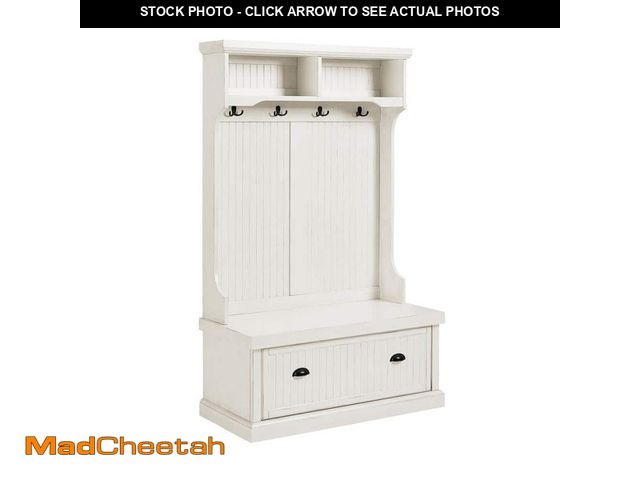 Lot 74-12775011 - CROSLEY FURNITURE Seaside White Hall Tree - UNUSED