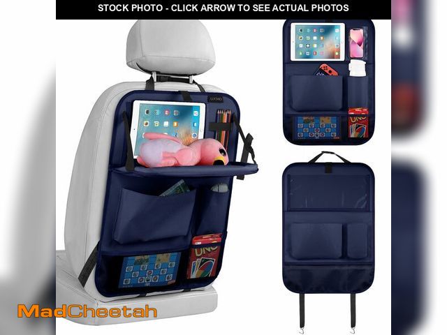 Lot 74-12703148 - LUCMO Car Backseat Organizer with Tablet Holder,6 Storage Pockets Car Storage Organizer with Foldabl...