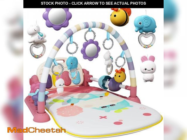 Lot 74-12116505 - Jovow Baby Gym With Kick and Play Piano - Activity Mat for Tummy Time With 5 Infant Learning Sensory...