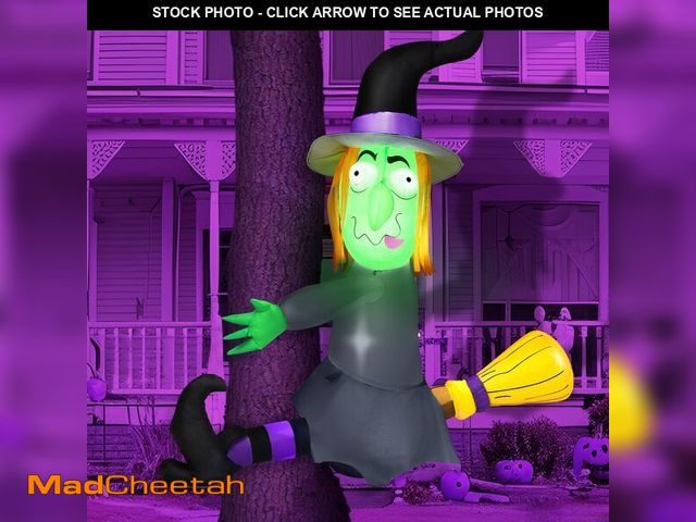 Lot 74-12702213 - Joiedomi 4FT Halloween Inflatable Witch with Build-in LED Lights - Outdoor Blow Up Decor for Yard, T...