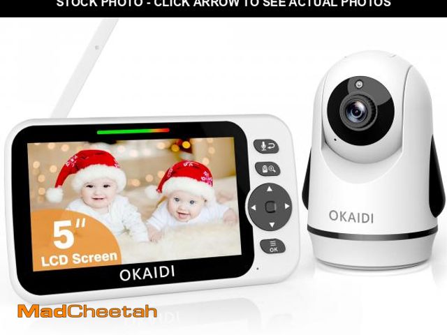 Lot 74-11554617 - OKAIDI Video Baby Monitor with Camera and Audio, 5" Display Baby Monitor No WiFi, 30H Battery and 10...