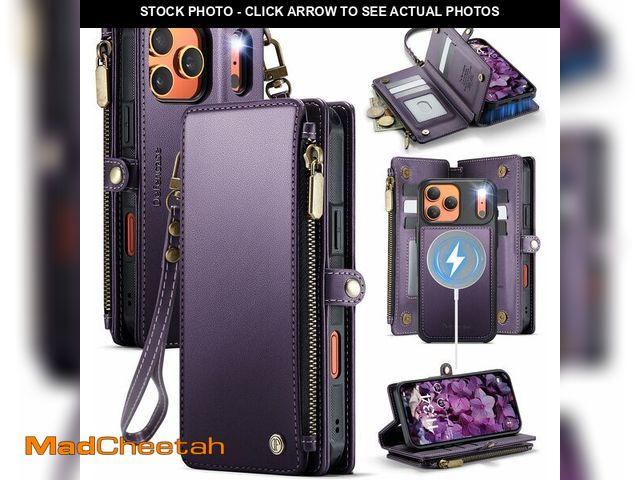 Lot 74-14333035 - Defencase for iPhone 17 Pro Max Magnetic Wallet Case Compatible with Magsafe with RFID Blocking Zipp...