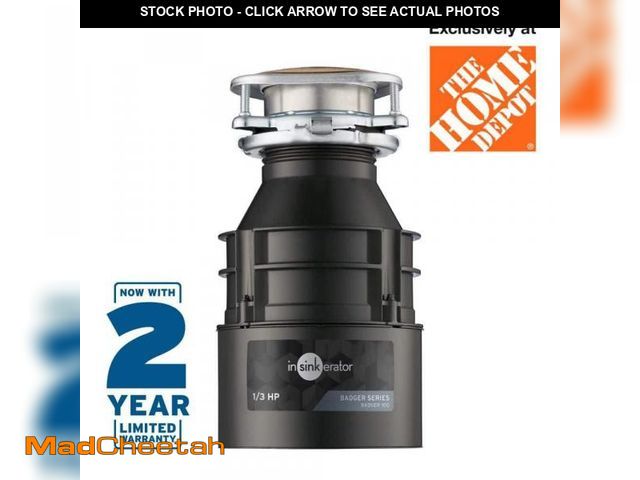 Lot 74-12034723 - InSinkErator Badger 100, 1/3 HP Continuous Feed Kitchen Garbage Disposal, Badger Series - UNUSED