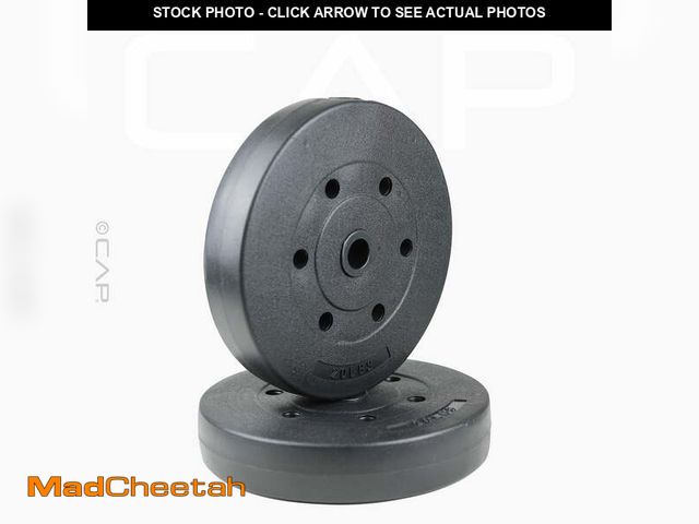 Lot 74-12572493 - CAP Barbell Standard Vinyl Weight Plate Set, 40 lb (20 lb x 2) - UNUSED