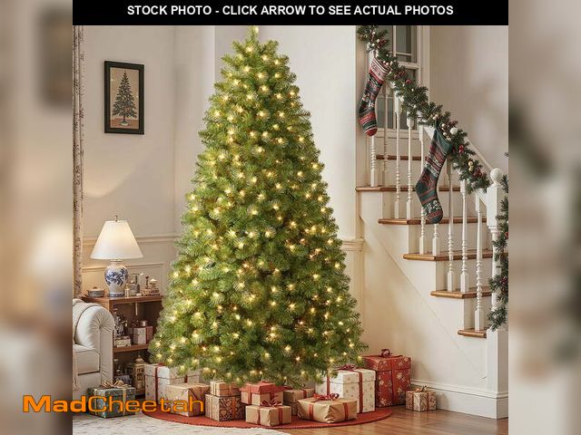 Lot 74-12833824 - Alupssuc 6.5ft Pre-Lit Premium Artificial Hinged Christmas Tree w/ Warm White Lights, Perfect Choice...