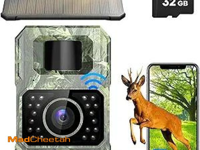 Lot 74-12126195 - Assark Solar Trail Camera 48MP 30FPS, WiFi Bluetooth Game Camera with Motion Activated 0.2s Trigger,...