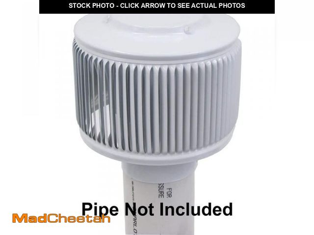 Lot 74-12414074 - Active Ventilation 3 in. Dia Aura PVC Vent Cap Exhaust with Adapter for Schedule 40 or Schedule 80 P...