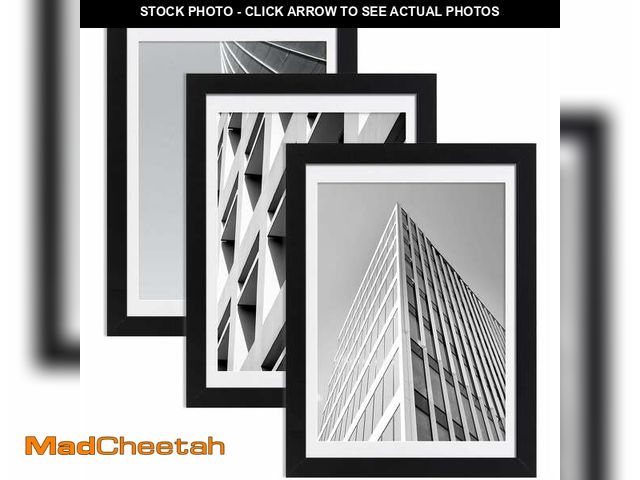 Lot 74-12767993 - ELSKER&amp;HOME 24x36 Poster Frame Black 3 Pack, Display Pictures 20x30 with Mat or 24x36 Photos wit...