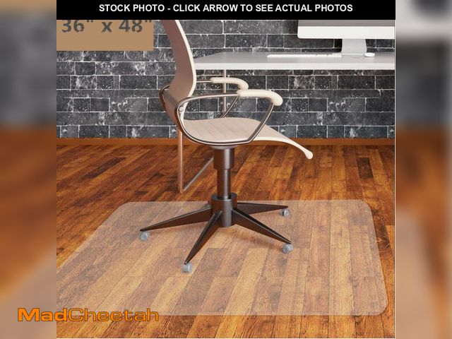 Lot 74-12667494 - Zimtown PVC Chair Mat 36" x 48" Hard Floor Protection Clear Transparent US 1.5mm in Height - USED