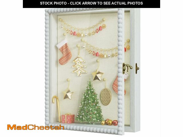 Lot 74-13627256 - Love-KANKEI Shadow Box Frame 11x14, Deep Large Shadow Box Display Case with Unique Beads Door and Gl...