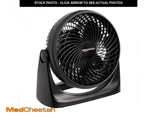 Lot 74-12323850 - Basics Air Circulator Fan, Desk Fan for Bedroom, Home and Office, With 90-Degree Tilt Head, 3 Speed ...