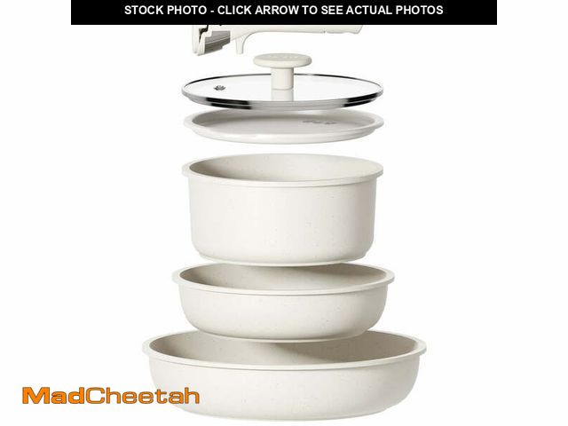 Lot 74-12886343 - Carote Nonstick Detachable Pots and Pans Set, 6 Pieces Induction Cookware Set, Oven/Dishwasher Safe,...