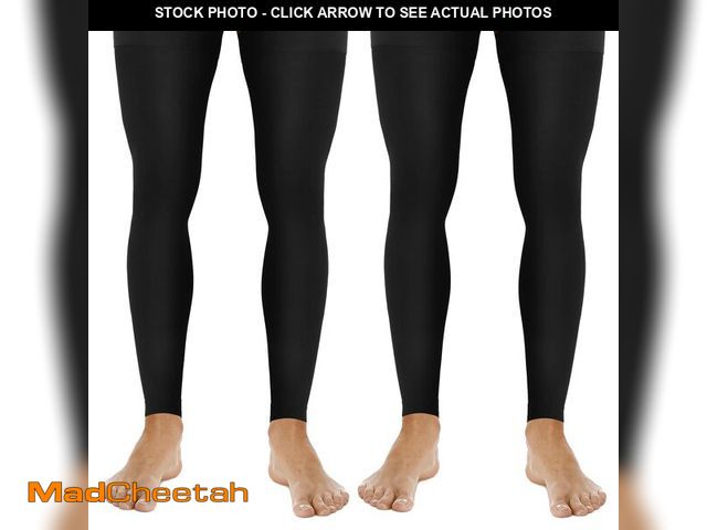 Lot 74-14155381 - Zhanmai 2 Pairs Men's Thigh High Compression Stockings Footless 20-30 Mmhg Compression Leg Sleeves T...